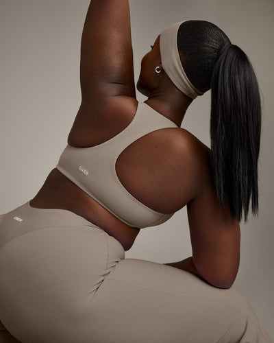 SoftMotion™ Bralette with Gray Logo | Minky