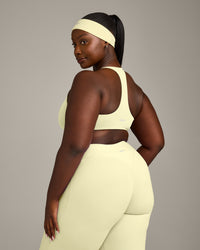 SoftMotion™ Bralette with Gray Logo | Pastel Yellow