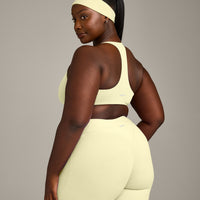 SoftMotion™ Bralette with Gray Logo | Pastel Yellow