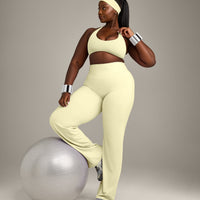 SoftMotion™ Bralette with Gray Logo | Pastel Yellow