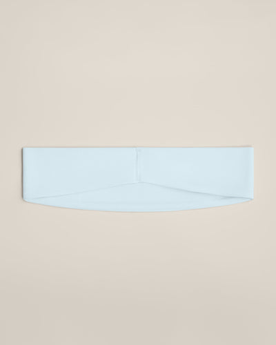 SoftMotion™ Headband with Gray Logo | Cloud Blue