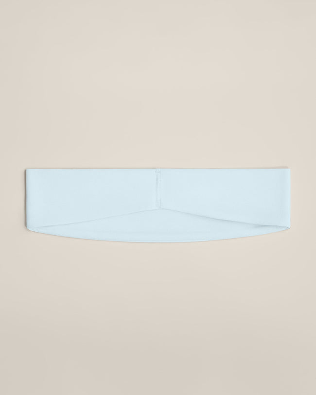 SoftMotion™ Headband with Gray Logo | Cloud Blue