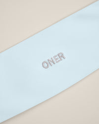 SoftMotion™ Headband with Gray Logo | Cloud Blue