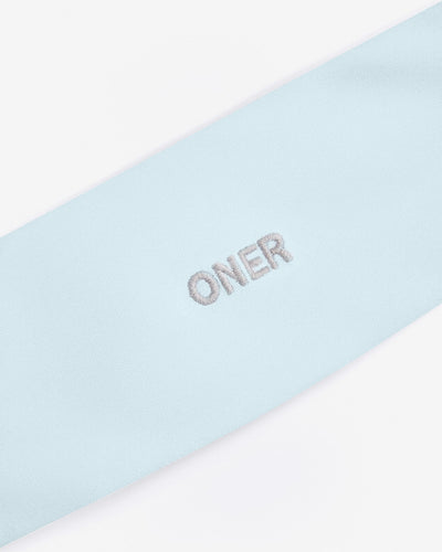 SoftMotion™ Headband with Gray Logo | Cloud Blue
