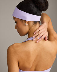 SoftMotion™ Headband with Gray Logo | Lavender Purple