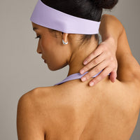 SoftMotion™ Headband with Gray Logo | Lavender Purple