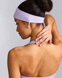 SoftMotion™ Headband with Gray Logo | Lavender Purple