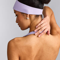 SoftMotion™ Headband with Gray Logo | Lavender Purple