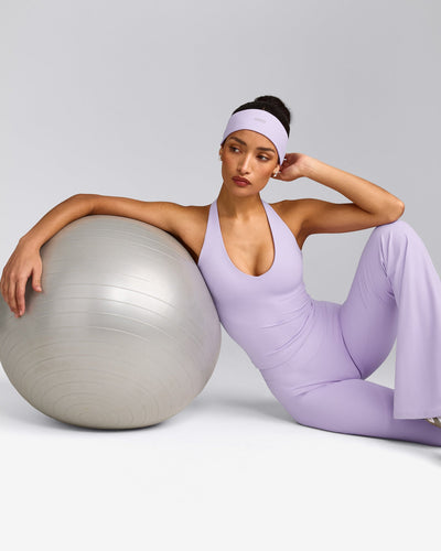 SoftMotion™ Headband with Gray Logo | Lavender Purple