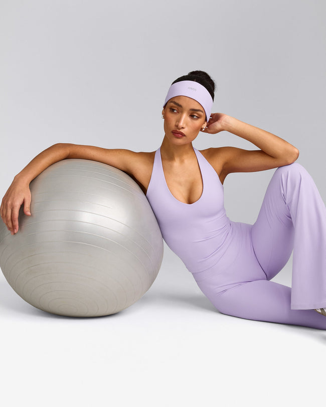 SoftMotion™ Headband with Gray Logo | Lavender Purple