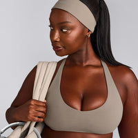 SoftMotion™ Headband with Gray Logo | Minky