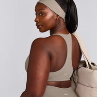 SoftMotion™ Headband with Gray Logo | Minky