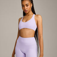 SoftMotion™ Bralette with Gray Logo | Lavender Purple