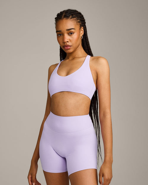 SoftMotion™ Bralette with Gray Logo | Lavender Purple