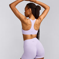 SoftMotion™ Bralette with Gray Logo | Lavender Purple