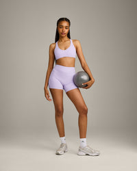 SoftMotion™ Bralette with Gray Logo | Lavender Purple