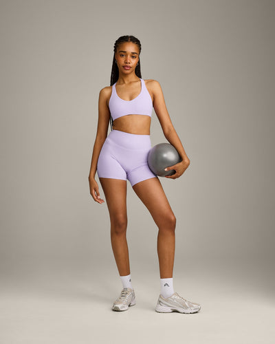 SoftMotion™ Bralette with Gray Logo | Lavender Purple
