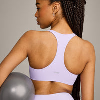 SoftMotion™ Bralette with Gray Logo | Lavender Purple