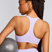 SoftMotion™ Bralette with Gray Logo | Lavender Purple