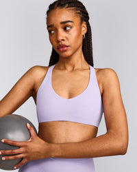 SoftMotion™ Bralette with Gray Logo | Lavender Purple