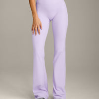 SoftMotion™ Flared Pants with Gray Logo | Lavender Purple