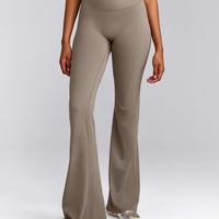 SoftMotion™ Flared Pants with Gray Logo | Minky