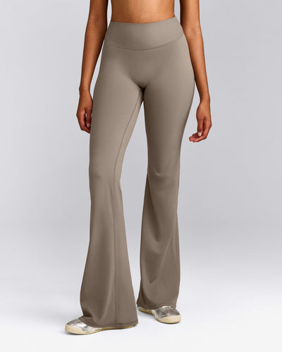 SoftMotion™ Flared Pants with Gray Logo | Minky