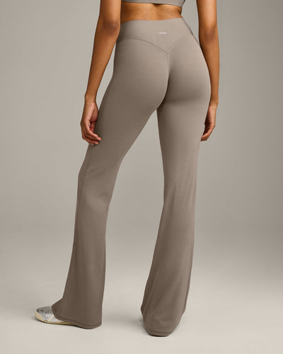 SoftMotion™ Flared Pants with Gray Logo | Minky