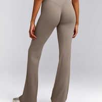 SoftMotion™ Flared Pants with Gray Logo | Minky