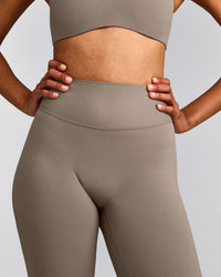 SoftMotion™ Flared Pants with Gray Logo | Minky