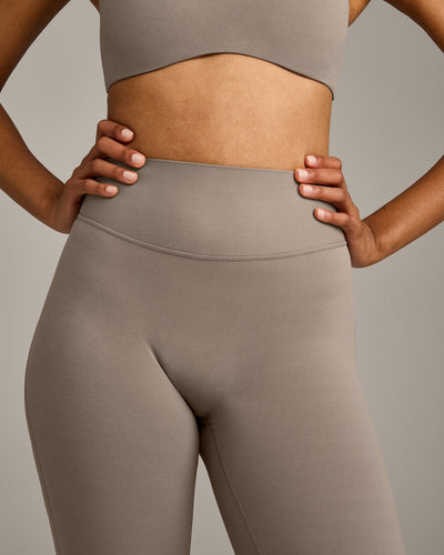 SoftMotion™ Flared Pants with Gray Logo | Minky