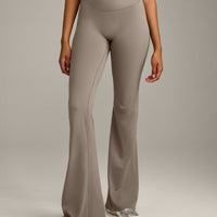 SoftMotion™ Flared Pants with Gray Logo | Minky
