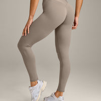 SoftMotion™ High Waisted Leggings with Gray Logo | Minky