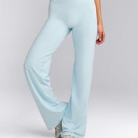 SoftMotion™ Straight Leg Pants with Gray Logo | Cloud Blue