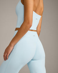 SoftMotion™ Straight Leg Pants with Gray Logo | Cloud Blue