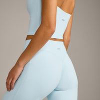 SoftMotion™ Straight Leg Pants with Gray Logo | Cloud Blue