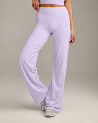 SoftMotion™ Straight Leg Pants with Gray Logo | Lavender Purple