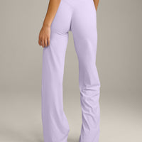 SoftMotion™ Straight Leg Pants with Gray Logo | Lavender Purple