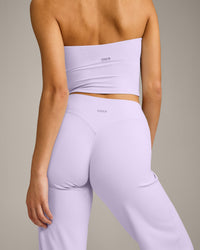 SoftMotion™ Straight Leg Pants with Gray Logo | Lavender Purple