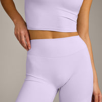 SoftMotion™ Straight Leg Pants with Gray Logo | Lavender Purple