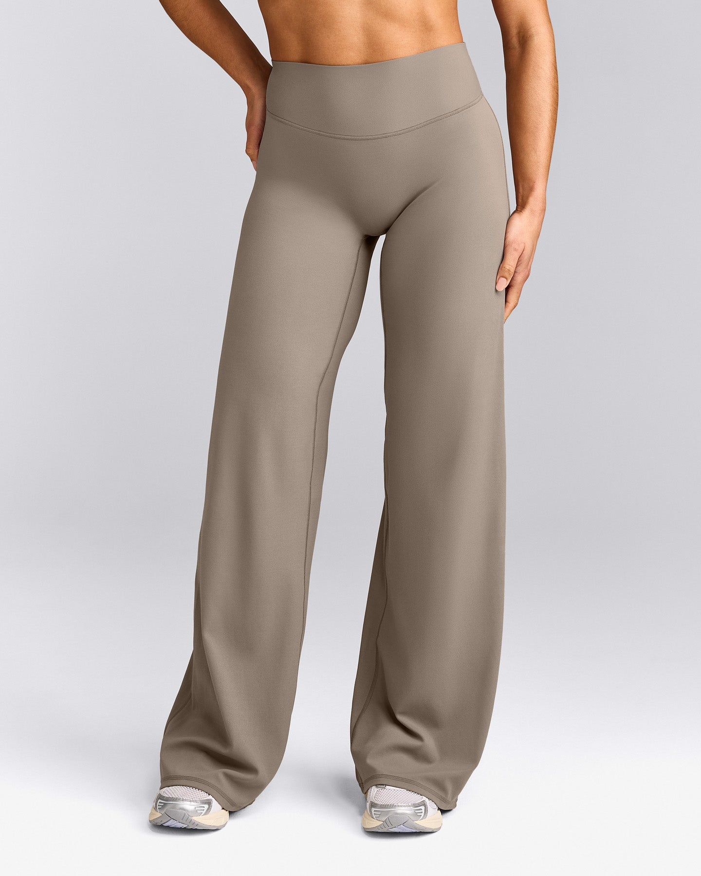 SoftMotion™ Straight Leg Pants with Gray Logo | Minky