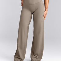 SoftMotion™ Straight Leg Pants with Gray Logo | Minky