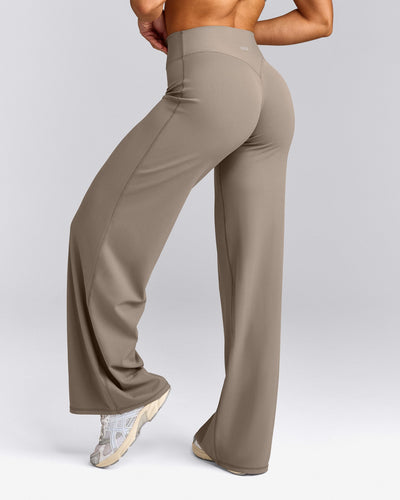 SoftMotion™ Straight Leg Pants with Gray Logo | Minky