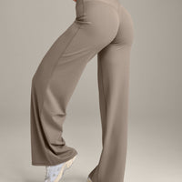 SoftMotion™ Straight Leg Pants with Gray Logo | Minky