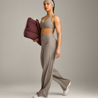 SoftMotion™ Straight Leg Pants with Gray Logo | Minky