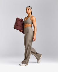 SoftMotion™ Straight Leg Pants with Gray Logo | Minky