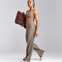 SoftMotion™ Straight Leg Pants with Gray Logo | Minky