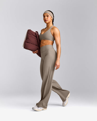 SoftMotion™ Straight Leg Pants with Gray Logo | Minky