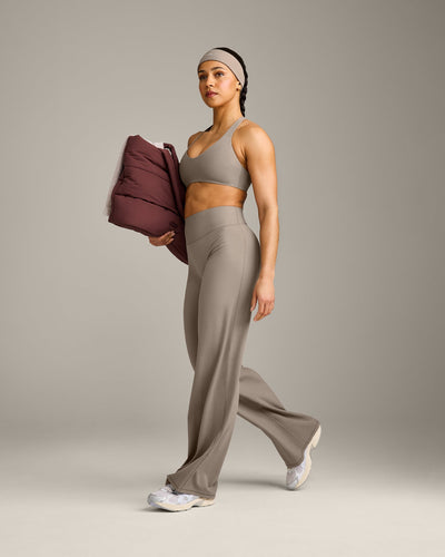 SoftMotion™ Straight Leg Pants with Gray Logo | Minky