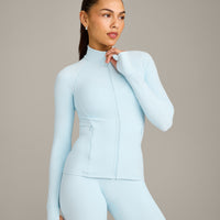 SoftMotion™ Jacket with Gray Logo | Cloud Blue